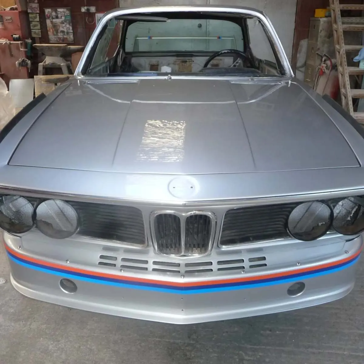 BMW 3.0 CSL front end after a respray by Lee Niven, Dumfries