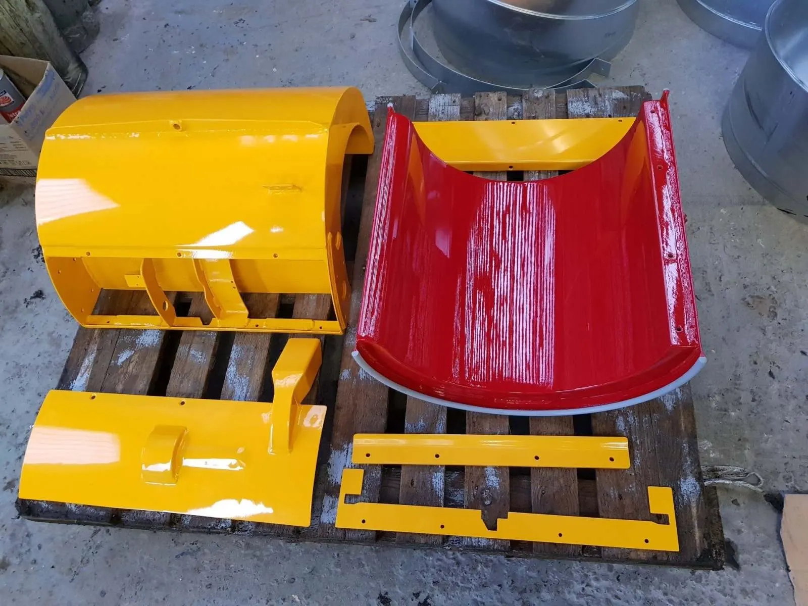 Commercial parts in safety yellow and red by Lee Niven, Dumfries