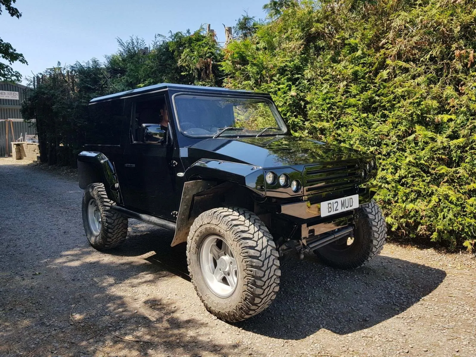 Land Rover Defender with a gloss black finish by Lee Niven, Dumfries